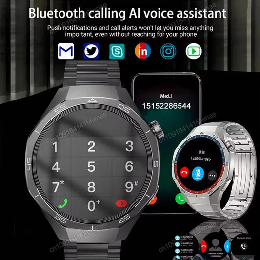 2026 Men's Smart Watch HD Display Health Tracking Bluetooth Calls Heart Rate Monitor Voice Assistant GPS Sports Smartwatch Hw12