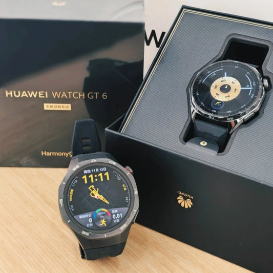 2025 HUAWEI WATCH GT 6 Smartwatch 1.47”/1.32” AMOLED Screen Up to 21-Day Battery Life Heart Rate NFC Compatible iOS and Androi